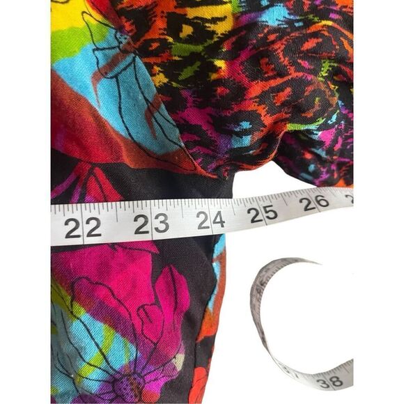 Vintage 80s short circuit Lisa, Frank inspired cheetah print rainbow seq… - Picture 9 of 10